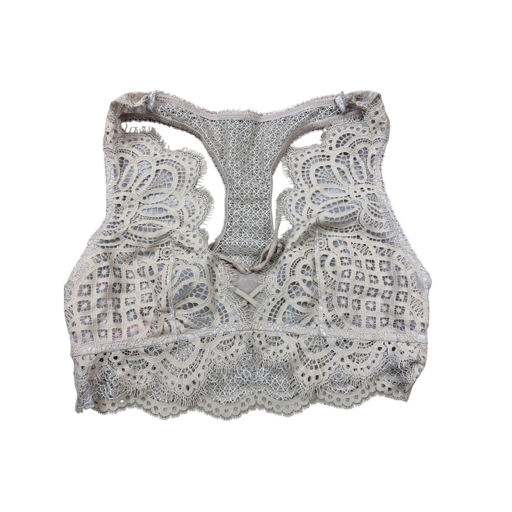 Victoria's Secret Dream Angels Lace‎ Bralette Beige Racerback S/P 11098426 NWT